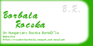 borbala rocska business card